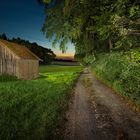 hut at sunset - lightpainting