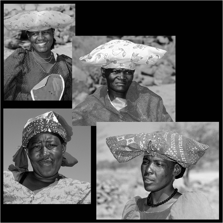 Hutmode bei den Herero-Frauen in Namibia