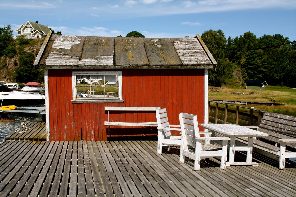 Hutte am Meer