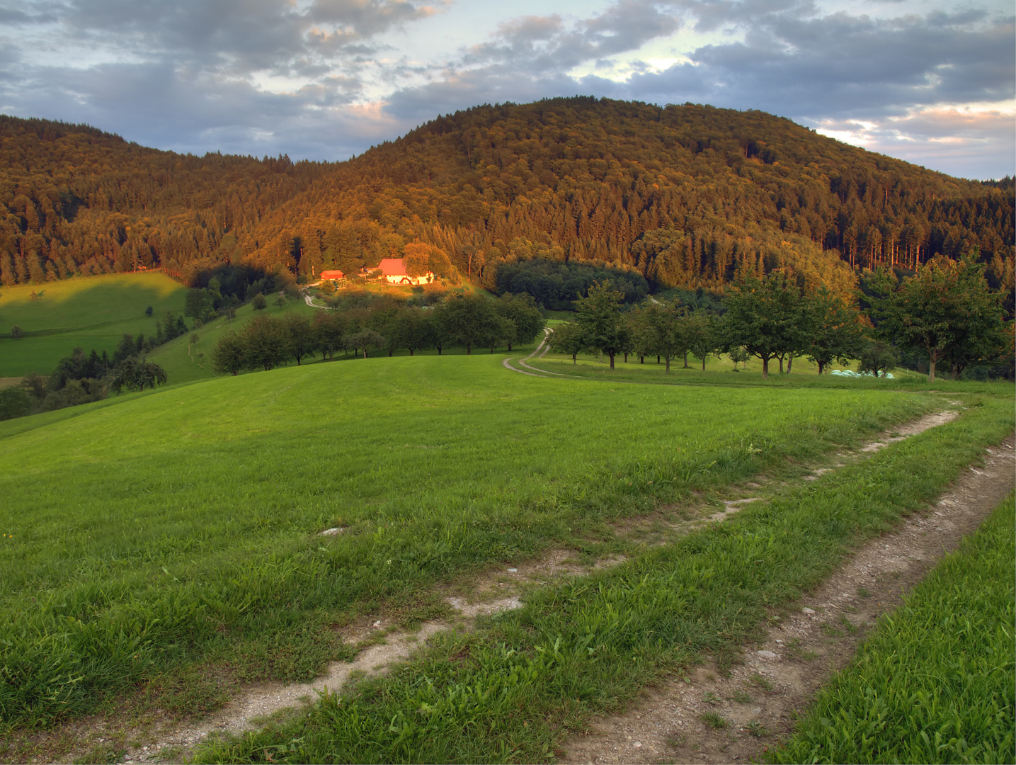 Hutteneck im Abendlicht