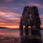 Hvitserkur, Iceland at midnight sun