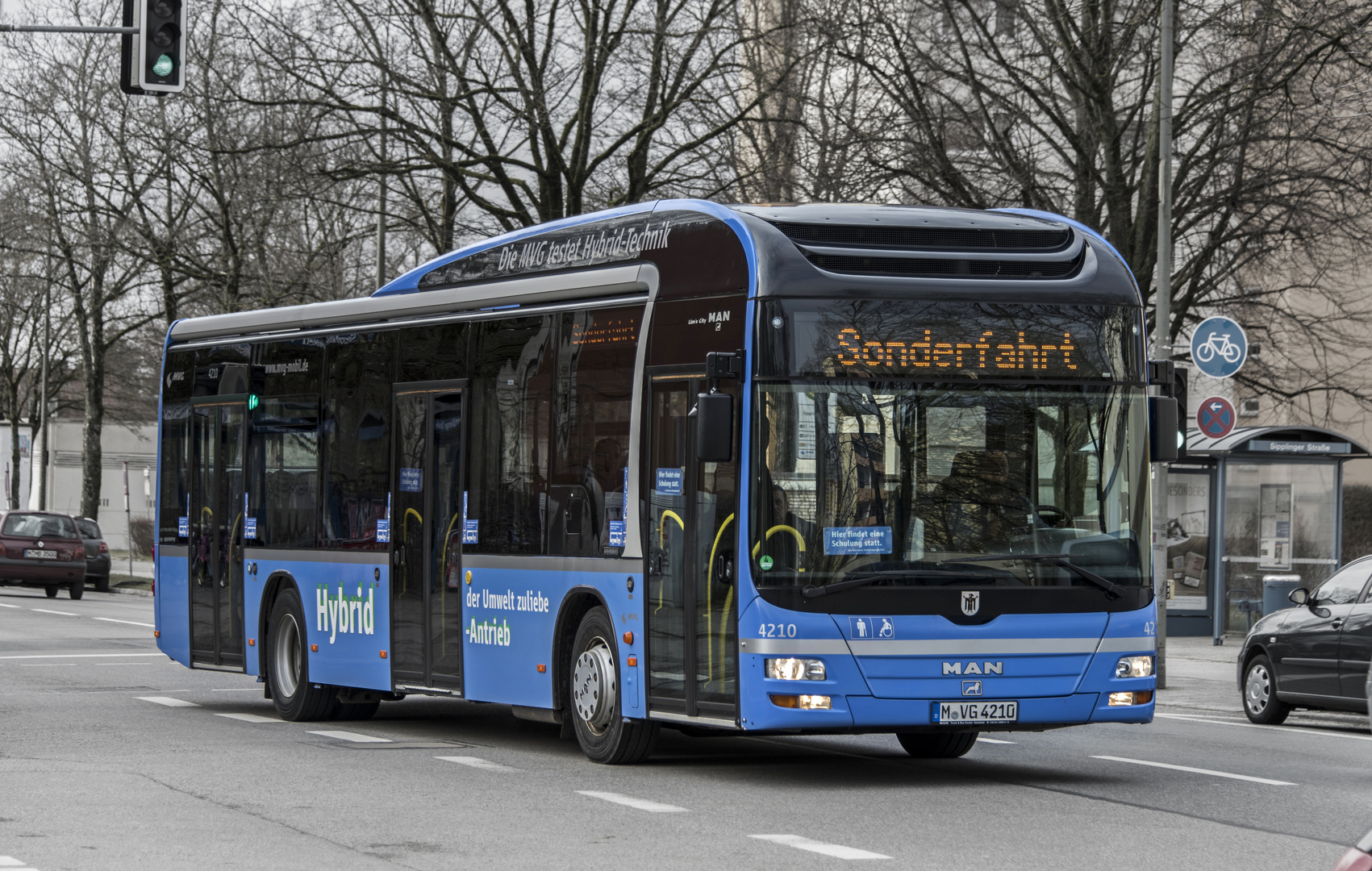 Hybrid-Bus der Verkehrsbetriebe München