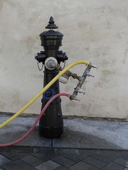 Hydrant an einer Straßenbaustelle in Hohenems/Vorarlberg