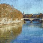 I colori di Roma: "La chiatta sul Tevere"