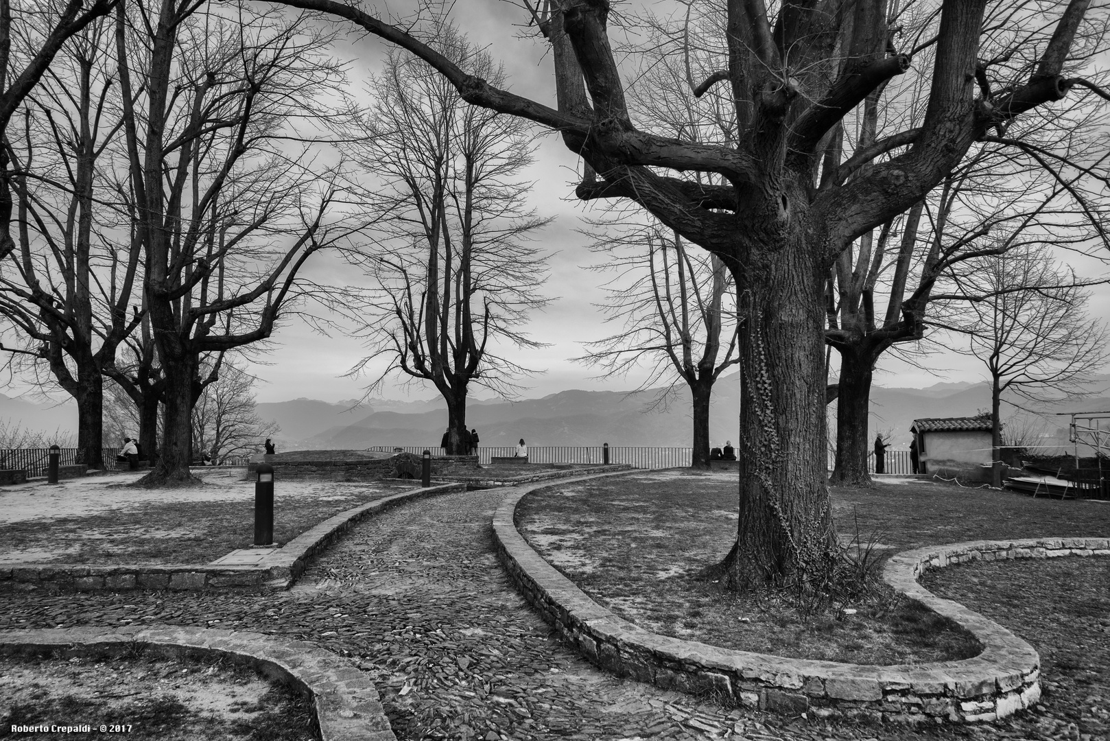 I giardini del castello di San Vigilio, Bergamo alta