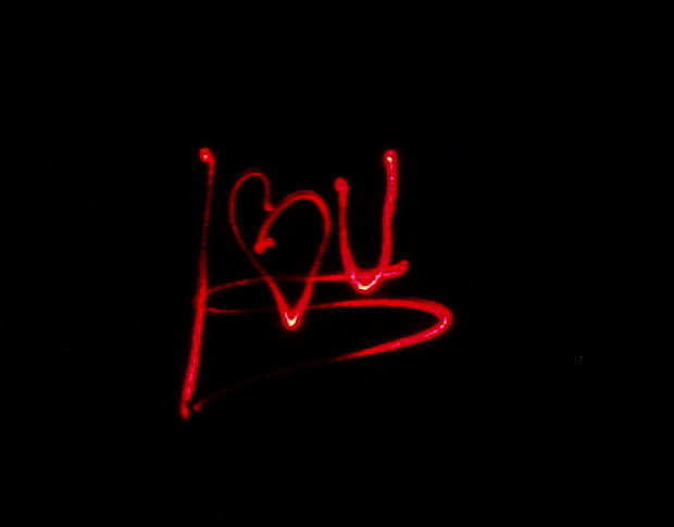 i love you - painting with light