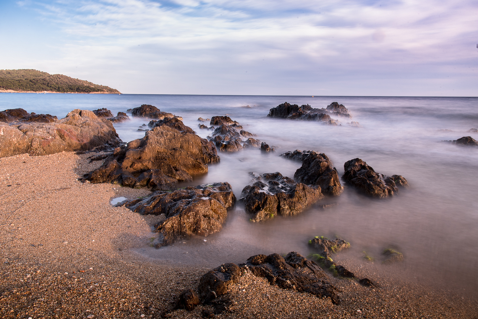 I went to the beach yesterday evening 