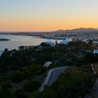 Ibiza: Blick von der Festung über Figueretas und Playa d´em Bossa in der Abenddämmerung