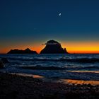 Ibiza Es Verda Sonnenuntergang mit Mond und Venus