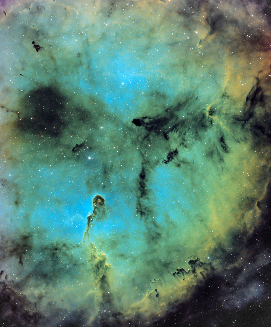 IC 1396A der Elefantenrüsselnebel (Hubble-Farbpalette, SHO)