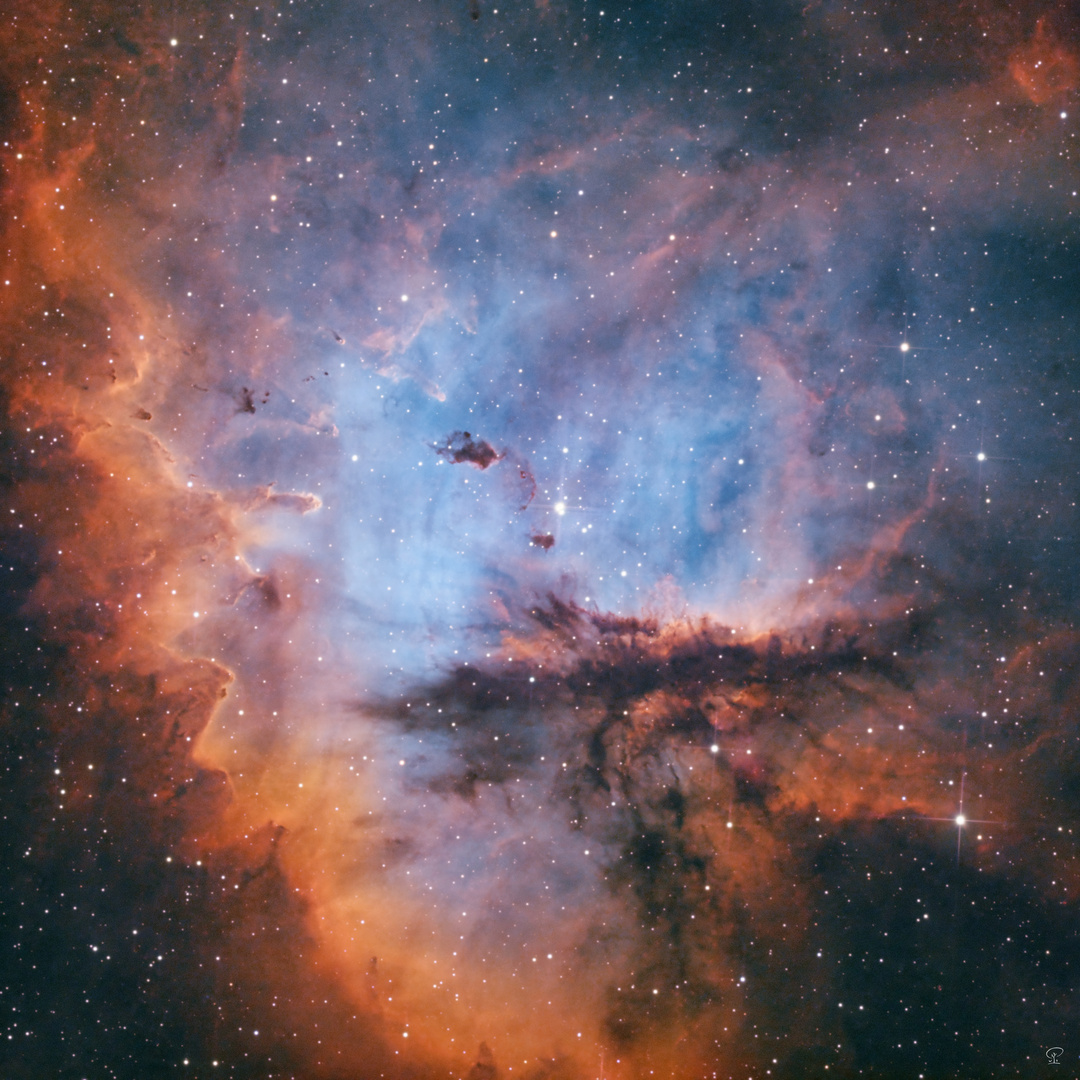 IC 1590, der Pacman-Nebel im Detail