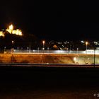 ICE Bahnhof, BAB3 und Schloss Montabaur bei Nacht
