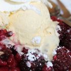 Ice- cream with cranberries