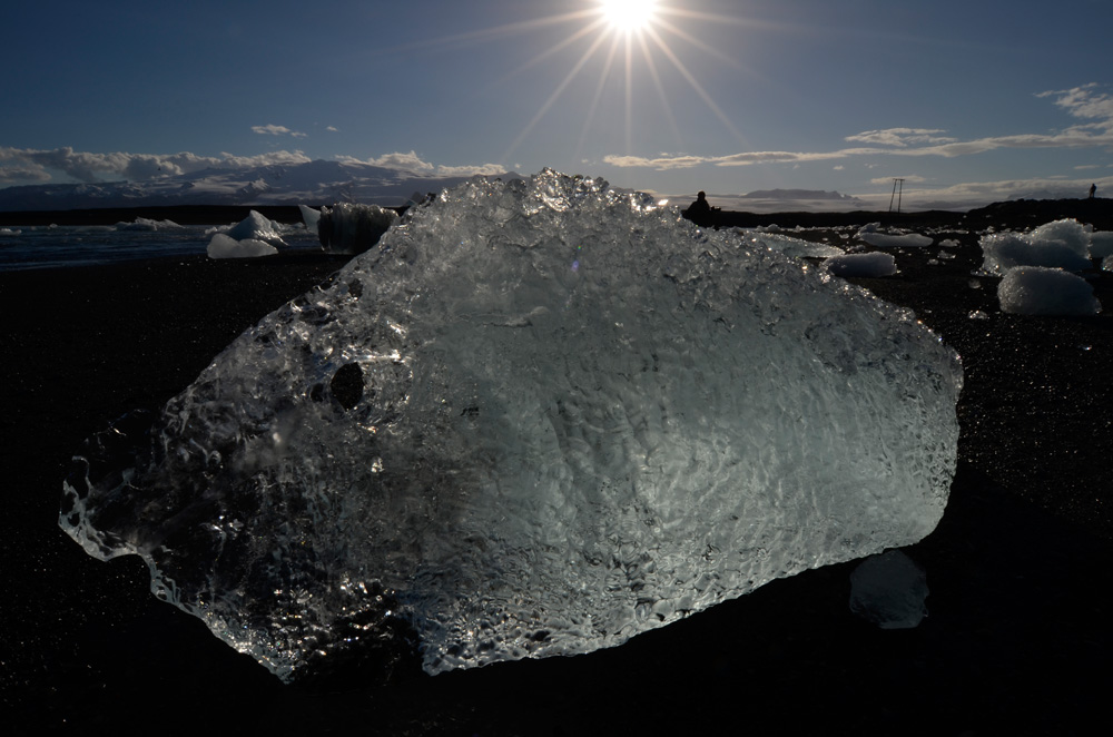 Ice-Fisch im Gletschersee Jökulsarlon