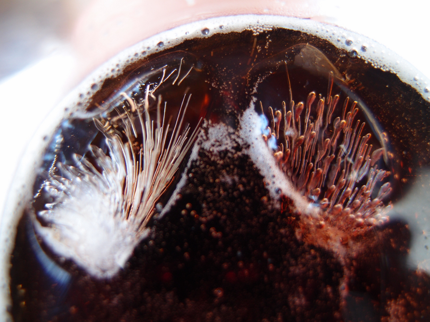 Ice in coke.