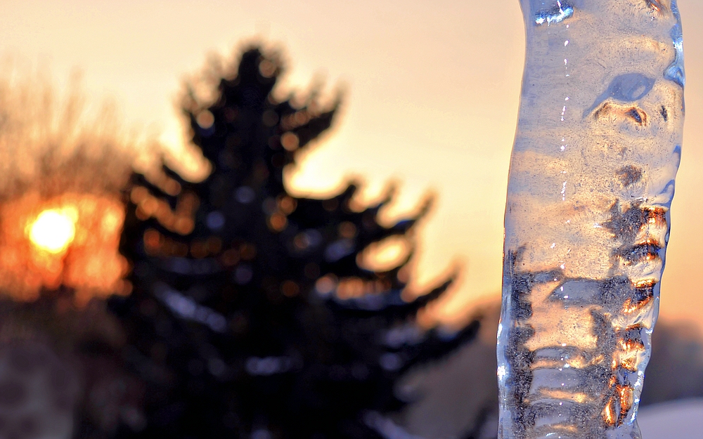 Ice in the sundown