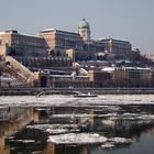 Ice jam on Danube River - Budapest