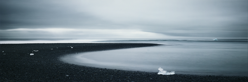 ice on black sand III