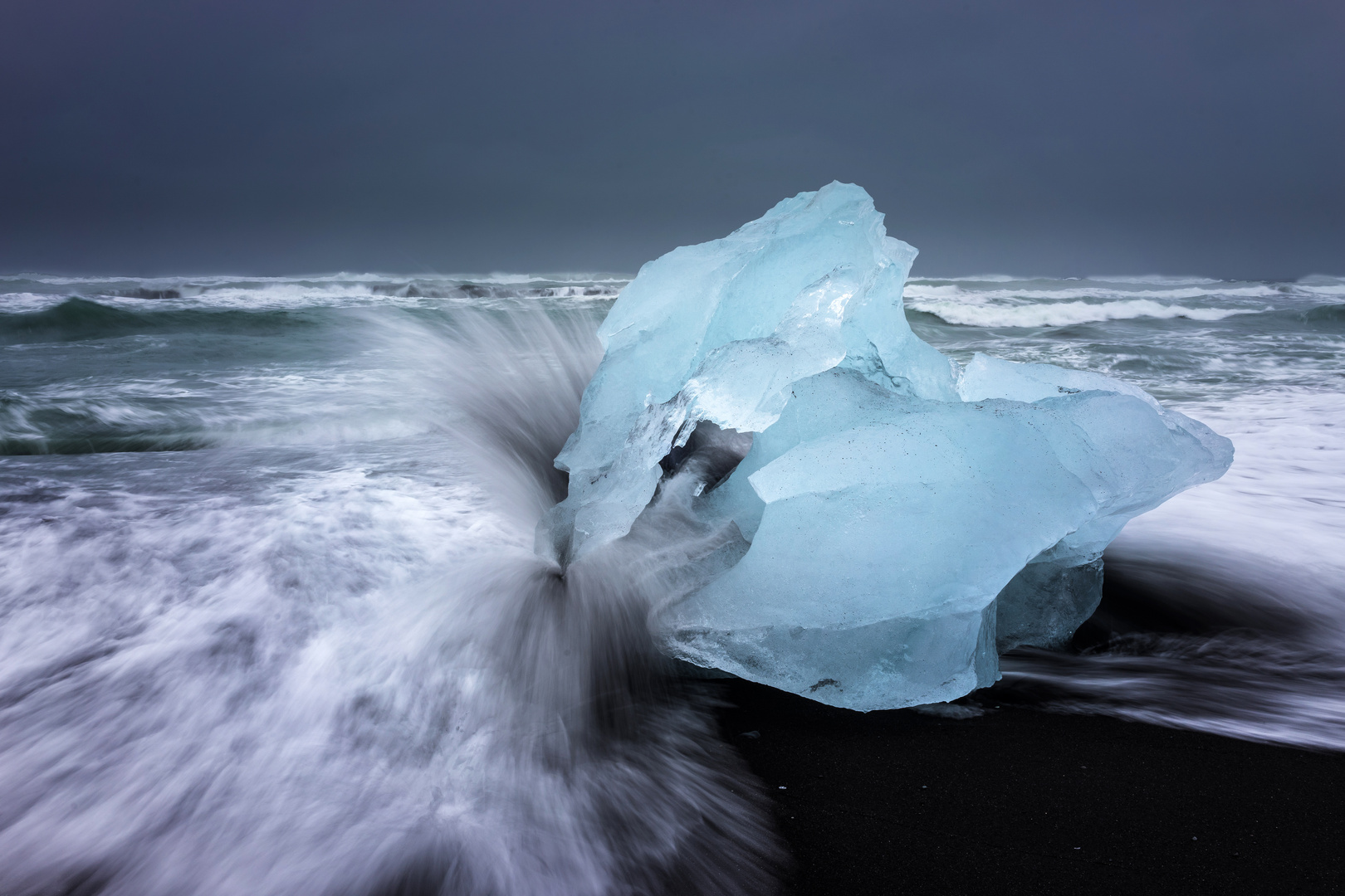 ice on the beach