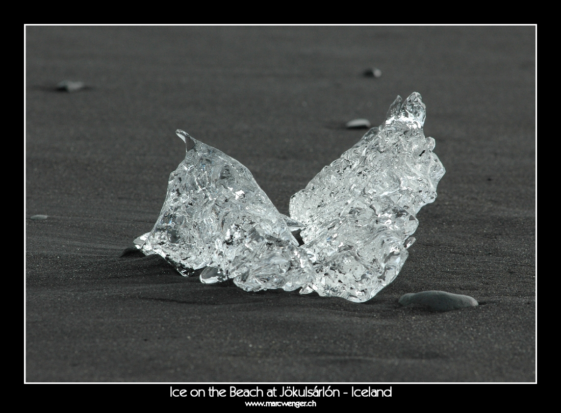 Ice on the Beach at Jökulsárlón - Iceland