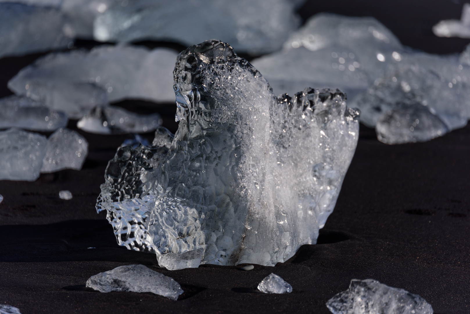 Ice on the Diamond Beach at Jökulsarlon