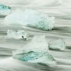 Icebergs on a Black Lava Beach