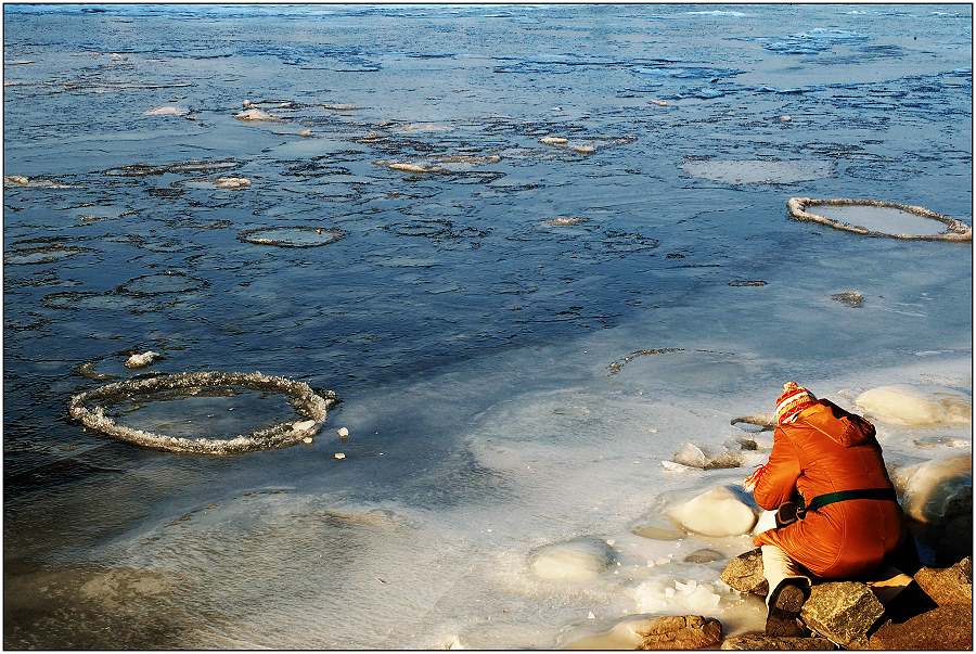 Iceknipsing an der Donau