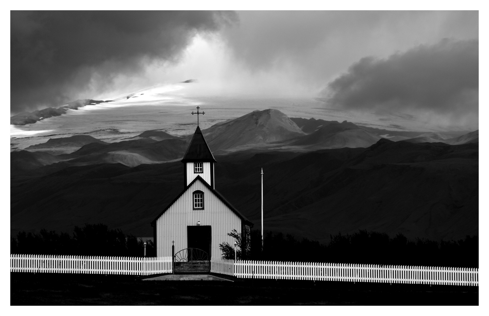 Iceland Church B/W