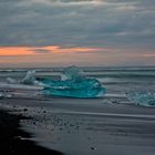 Iceland - Jökulsárlón - Gletschereis am schwarzen Strand