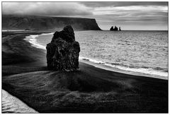 Iceland, monolith at Reynisfjara Beach