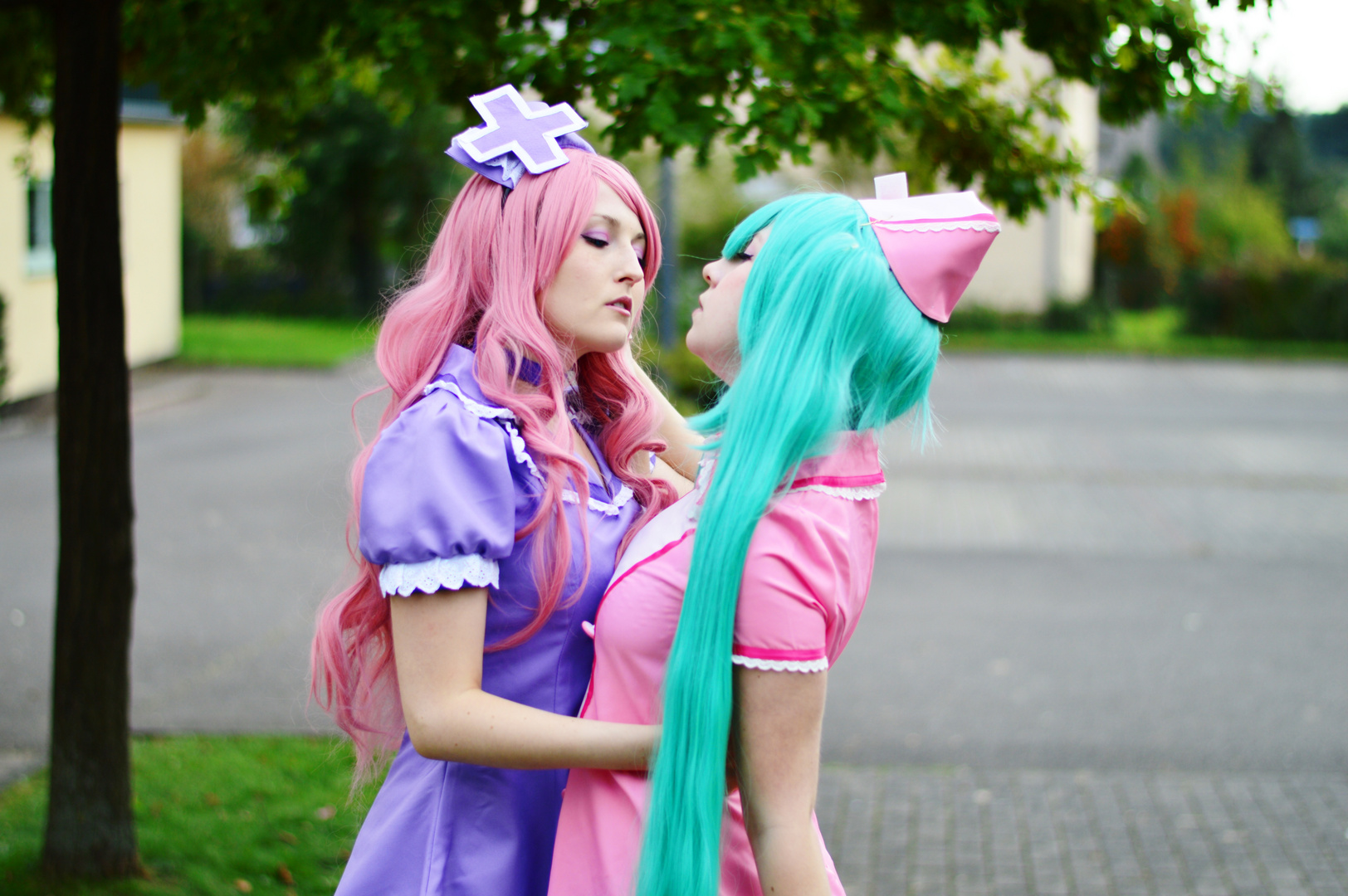 Ich als Luka Megurine und Cousine als Miku Hatsune