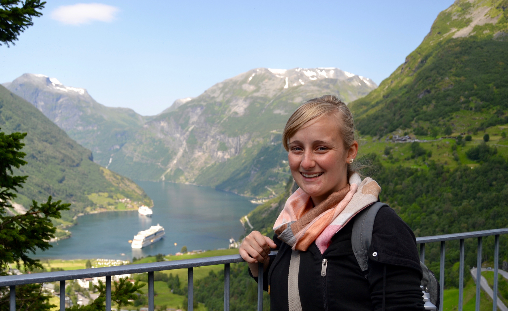 Ich am Geiranger Fjord