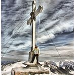 ich am Wallberg Gipfelkreuz HDR