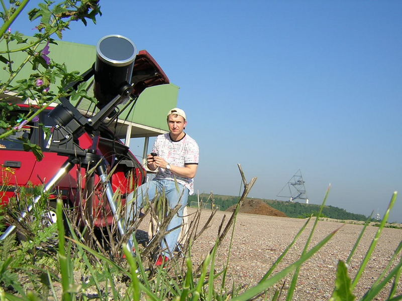 Ich bei fotografieren(Sonnenfinsternis)