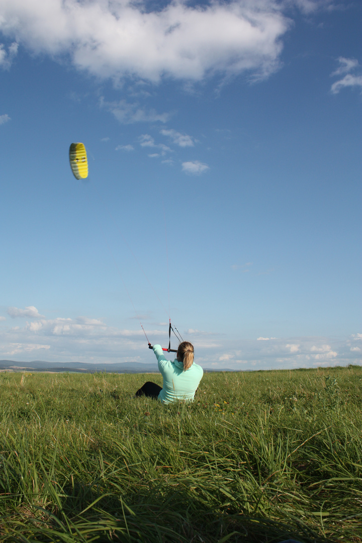 Ich beim Kite fliegen