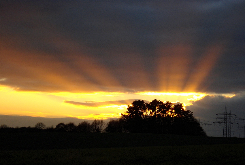 Ich fand den Abendhimmel gewaltig