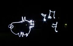 Ich glaub, mein Schwein pfeift !!! Lightpainting