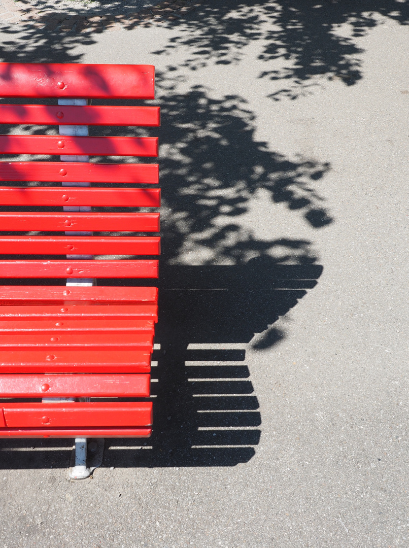 Ich hab die Bank mal in den Schatten gestellt