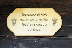 Ich lasse mich nicht...