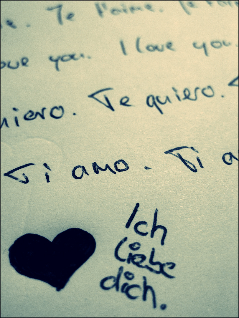 ich liebe dich, nur dich.