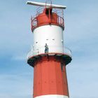 Ich oben auf dem kleinen elektrischen Leuchtturm auf Borkum 16.08.2013