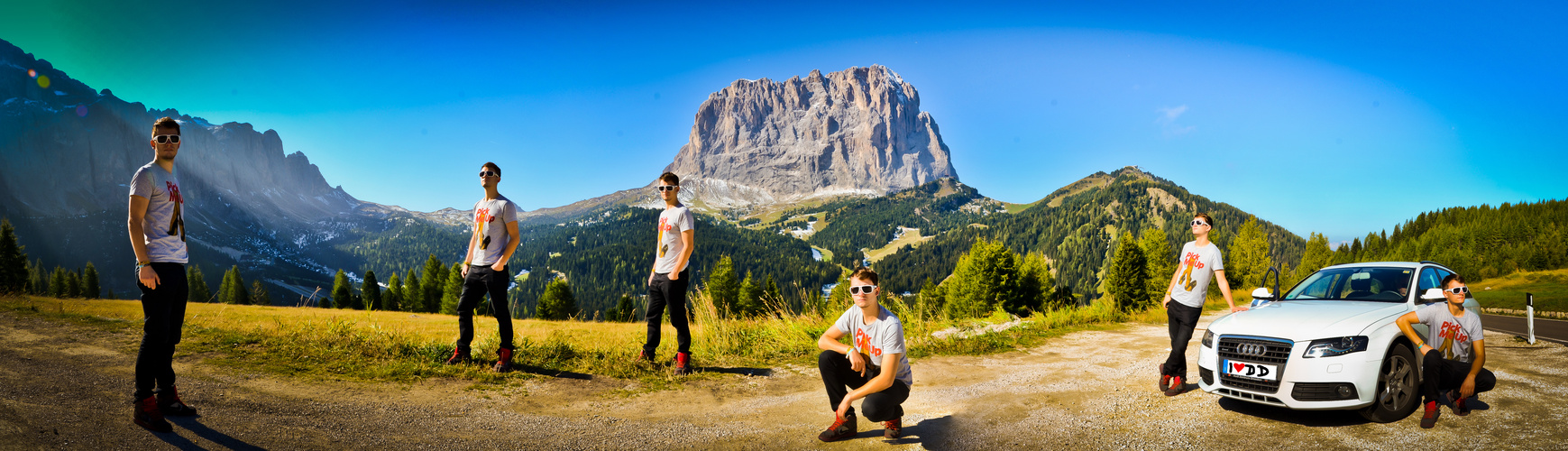 Ich und meine Brüder auf dem Alpenpass...