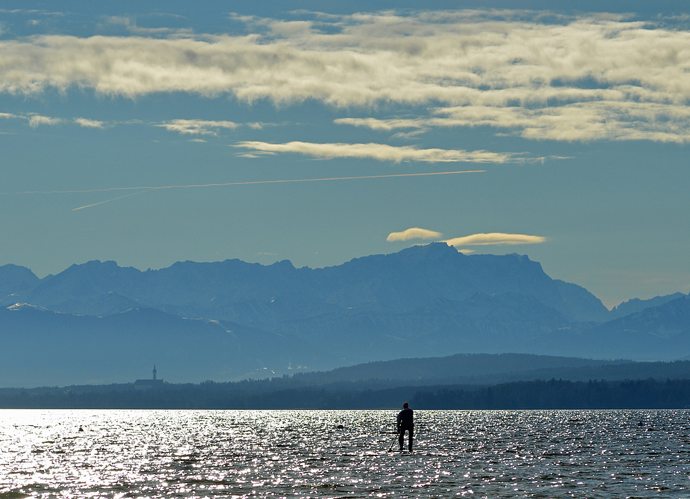 "Ich will da rauf!" - Dreikönigstag 2014 am Ammersee/ vor der Zugspitze -