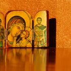 icône orthodoxe en triptyque portatif