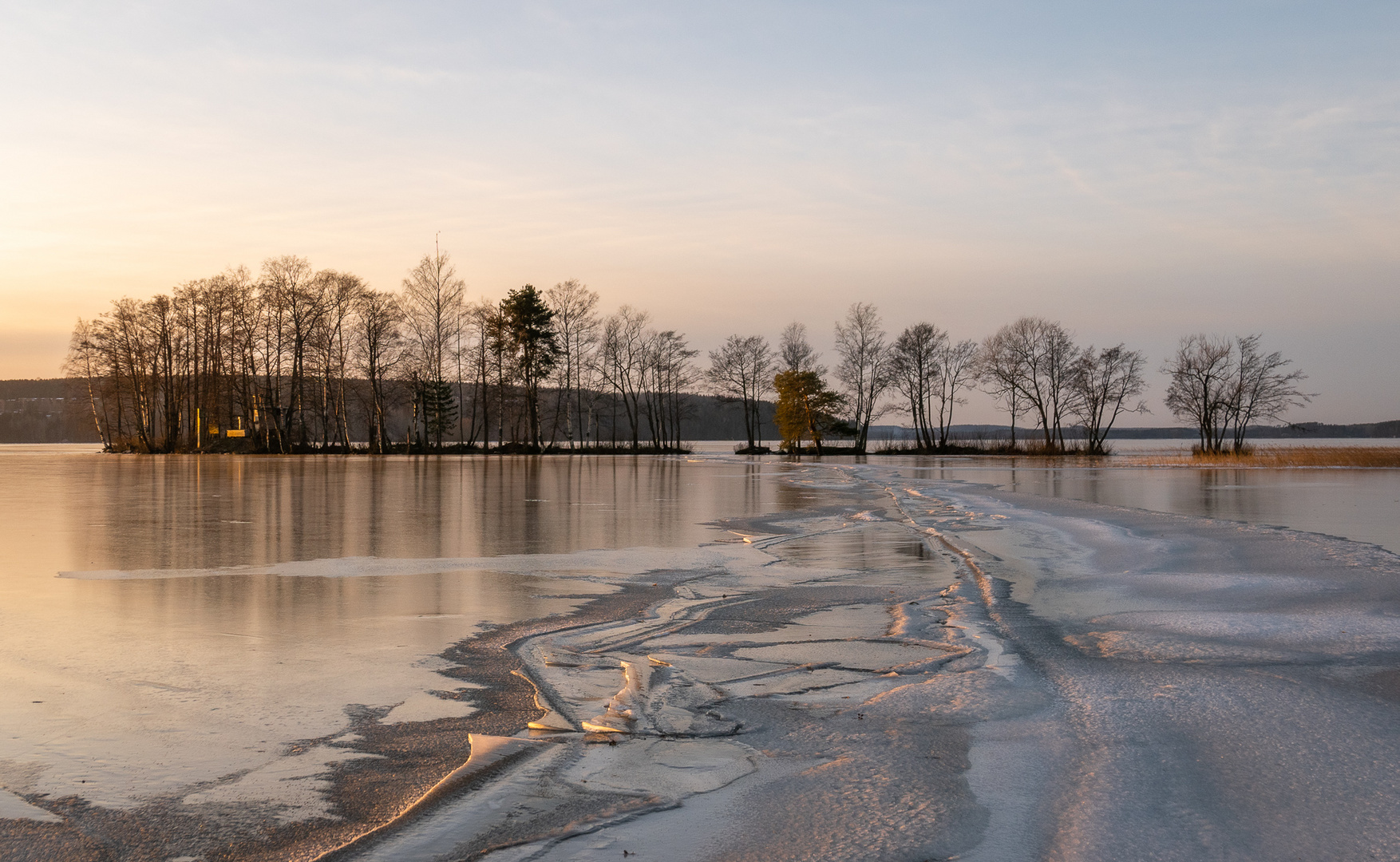 Icy sunset