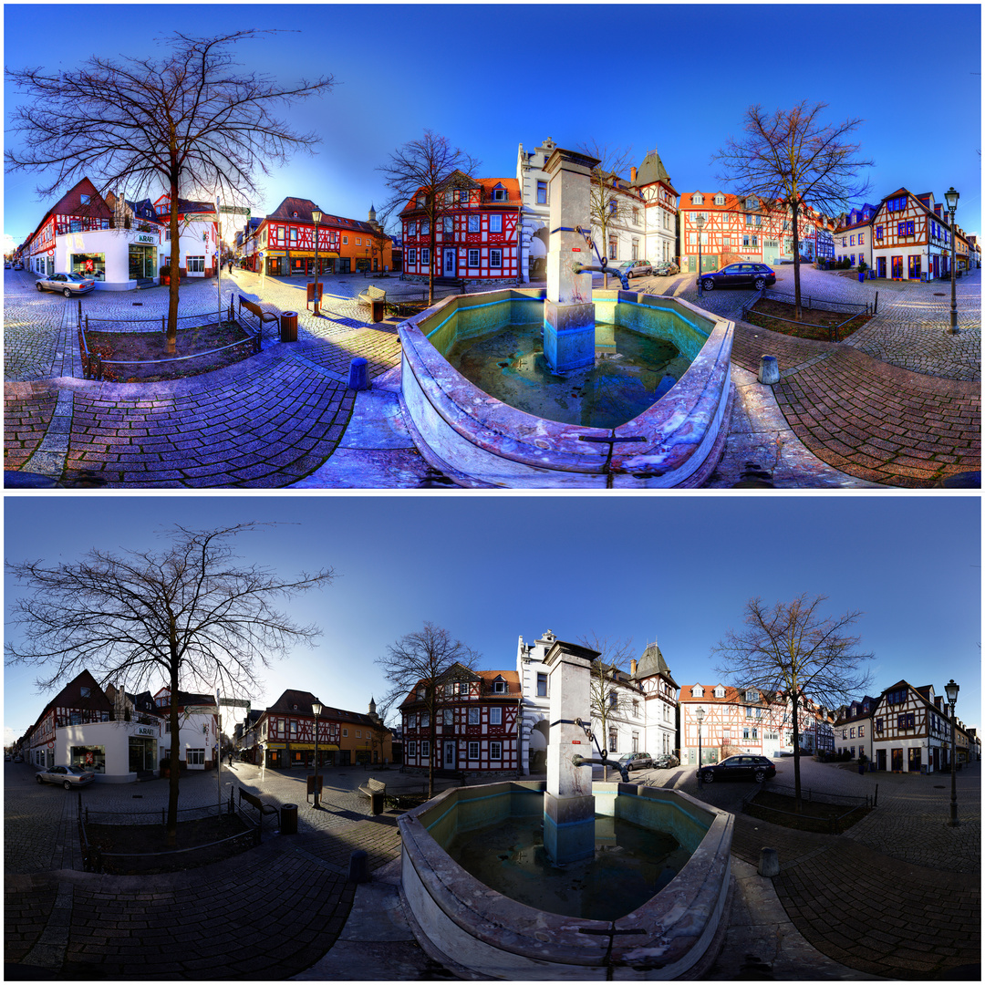 Idstaaner Marktplatz im Licht und Schatten