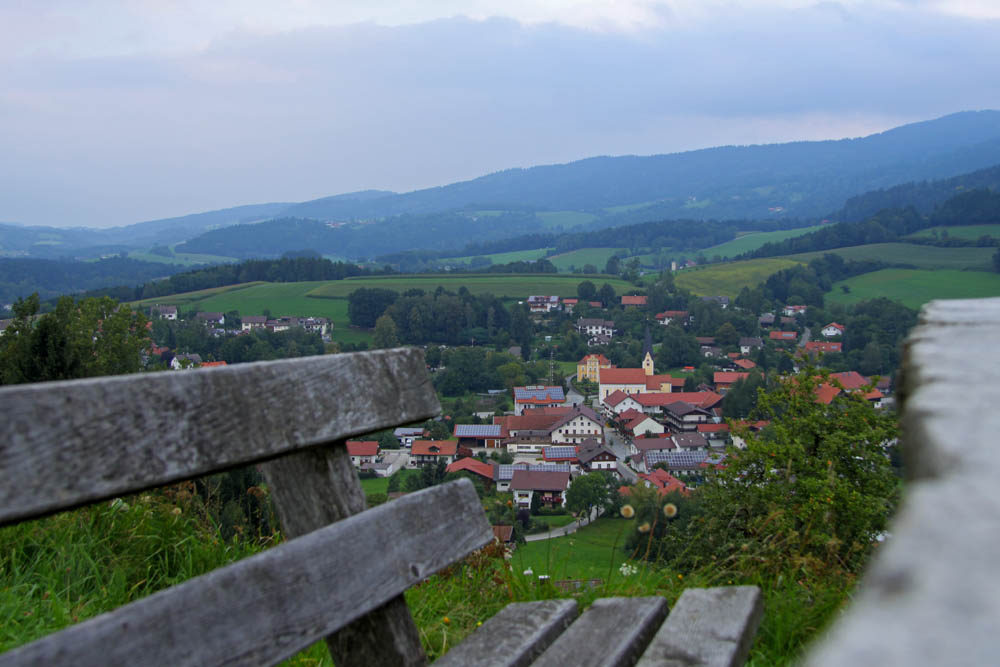 Idylischer Blick auf Haibach