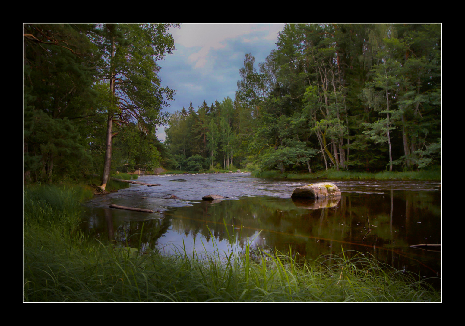 Idylle am Dalälven (Schweden).