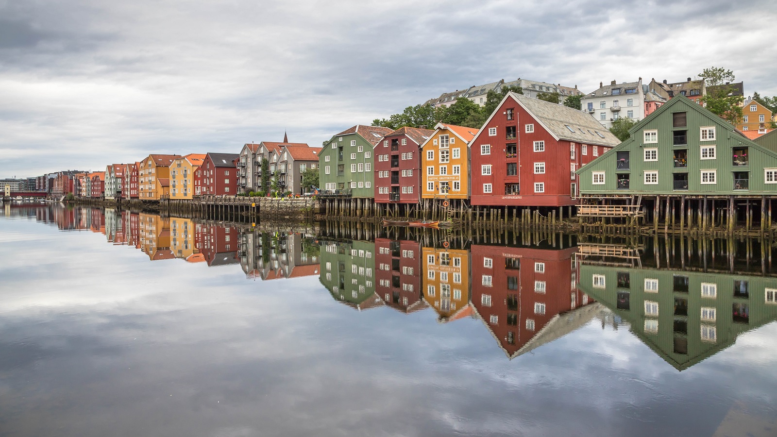 Idylle an der Nidelva in Trondheim