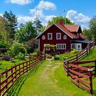 Idylle in Schweden am Morgen